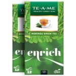 TE-A-ME Moringa Green Tea Bags 50 Pieces, (2 Boxes x 25 Tea Bags = 50 Tea Bags) | Diwali Gift - Fast Shipping to USA & Canada