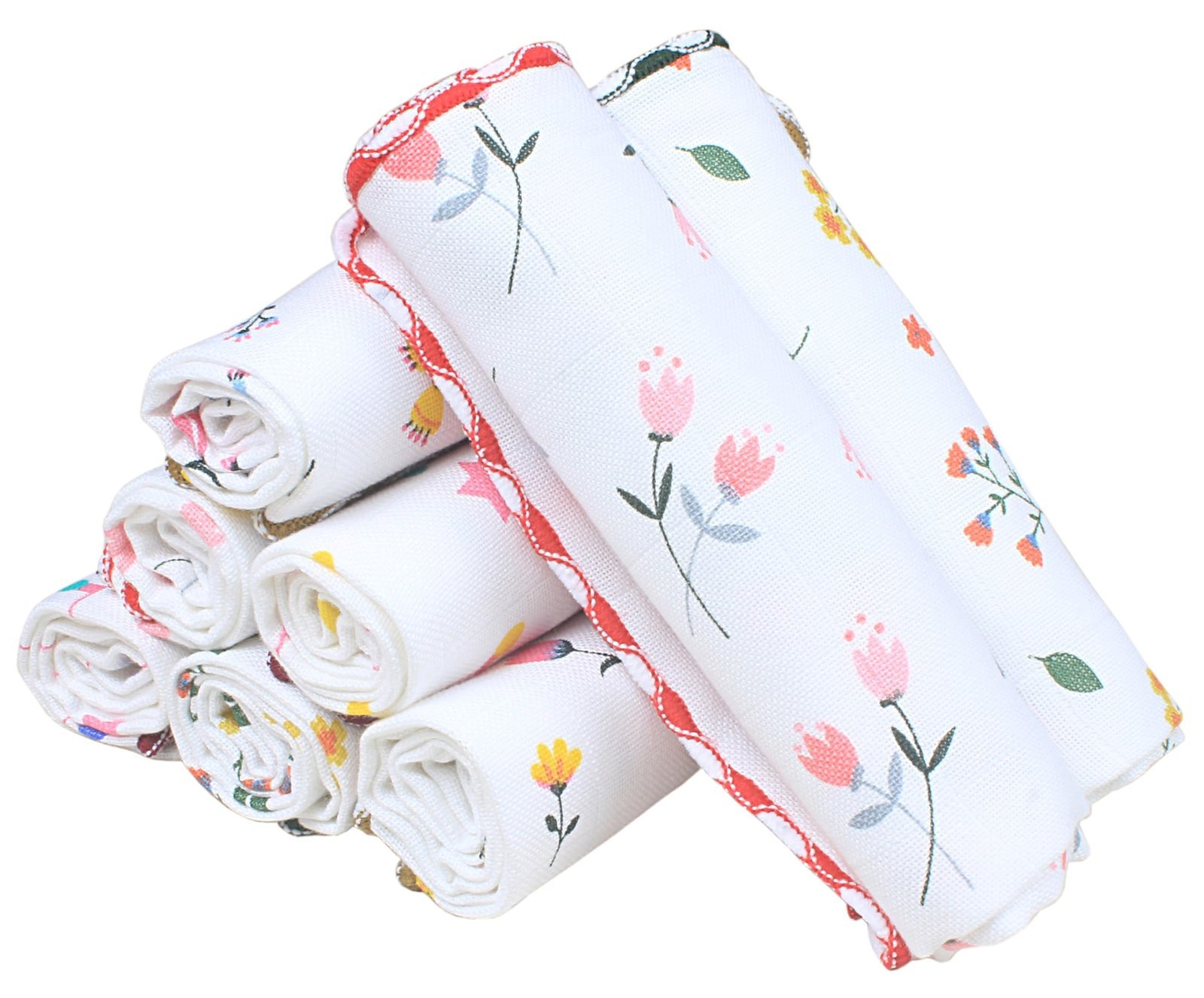 81R9JUNCphL-1.jpg MOM CARE 100% Cotton Hand Towels For Newborn Baby Super Soft Wash Cloth For Babies, Extra Soft Hankies, Reusable Napkins High Absorbent Pack Of 8 White 31X 48 Cm, 400 TC - Fast Shipping to USA & Canada - Image 1