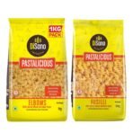 DiSano Pastalicious 100% Durum Wheat Macroni Pasta, Elbow, 1kg & DiSano Pastalicious 100% Durum Wheat Fusilli Pasta, 500g - Fast Shipping to USA & Canada