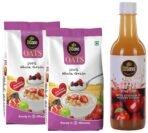 Disano Oats, 100% wholegrain, Pouch 2 kg & Apple Cider Vinegar With Mother Vinegar 500 ml - Fast Shipping to USA & Canada