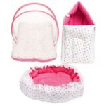 Infantbond Reversible Nest Mattress with Net (Pink Heart, 9 Items) ? Fast Shipping to USA & Canada