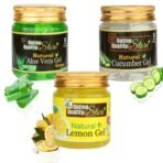 Online Quality Store Aloe Vera + Lemon + Cucumber Gel Combo (3 x 200g, 600g) - Fast Shipping to USA & Canada