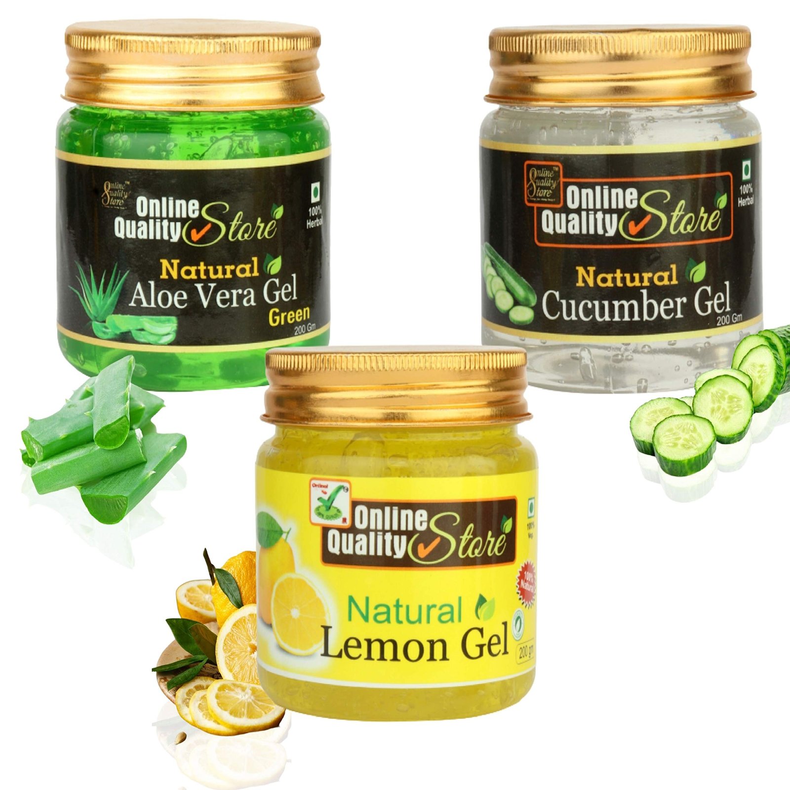 81V3hGV-rWL-1.jpg Online Quality Store Aloe Vera + Lemon + Cucumber Gel Combo (3 x 200g, 600g) - Fast Shipping to USA & Canada - Image 1
