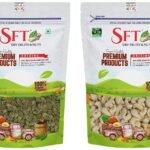 SFT Pumpkin Whole Seeds 1 Kg & Cashew Kernels Nuts, 100% Pure Mangalore Cashews, Handpicked Extra White & Extra Crispy (Kaju Sabut, Whole Cashews) [Grade - W 320 No] 1kg - Fast Shipping to USA & Canada