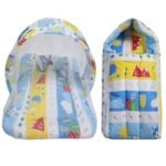 Infantbond Born Baby Bed with Net & Carry Bag (Blue Fox) ? Fast Shipping to USA & Canada