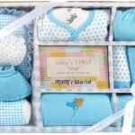 MOM CARE Newborn Baby Gift Set Has All Babies Essential Clothes Born Baby Items for Newly Born Baby Boy/Girl 11 pcs Set Light Blue - Fast Shipping to USA & Canada