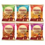 Unibic Swaadesi Assorted Namkeen| Pack of six|Unibic No Palm Oil Bikaneri Bhujia| Crunchy Nuts| Navratan Mixture| Butter Murukku| Butter Ribbon Murukku| Mysore Garlic Mix - Fast Shipping to USA & Canada