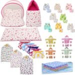 Infantbond 56-in-1 Newborn Combo Gift Set (Pink Moon) ? Fast Shipping to USA & Canada