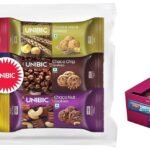 Unibic Assorted Cookies, 450g (Pack of 6 x 75 g), mix and match, daily delicious choice, chocolate, fruit and nut, honey oatmeal & Snack bar Fruit & Nut 360g Pack of 12, 360g - Fast Shipping to USA & Canada