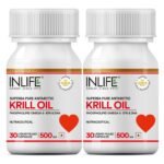 INLIFE Krill Oil Omega 3 500mg - 30 Softgels x2 - Fast Shipping to USA & Canada