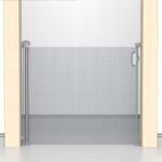 Kids Station Baby Retractable Safety Gate - Barrier Fence - Baby Proof Safety Gate for Door and Stairs - Auto Close - Retractable Mesh - Height 90cm or 2.9ft - Expandable to 180cm or 6ft (Grey) - Fast Shipping to USA & Canada
