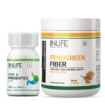 INLIFE Probiotics with Fiber - 150g Powder & 60 Capsules - Fast Shipping to USA & Canada