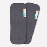 1st Step Reusable 5 Layers (2 Layers Bamboo Charcol, 3 Layers Microfiber) Inserts Liners for Baby Cloth Diapers (Pack of 2) - Fast Shipping to USA & Canada
