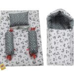 Infantbond Bedding & 3-in-1 Carry Bag Combo (Star & Moon Grey) ? Fast Shipping to USA & Canada