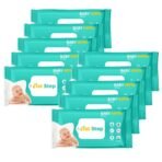 1st Step Baby Wet Wipes Enriched With Aloe-Vera And Jojoba Oil (80Pcs, Pack Of 10) - Fast Shipping to USA & Canada