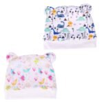 a baby cherry 100% Organic Cotton Newborn Baby Caps 0-3 Months | Soft & Comfortable | Cotton Cap for Baby | Newborn Cap for Baby Boy & Girl Set of 2 Multicolour - Fast Shipping to USA & Canada