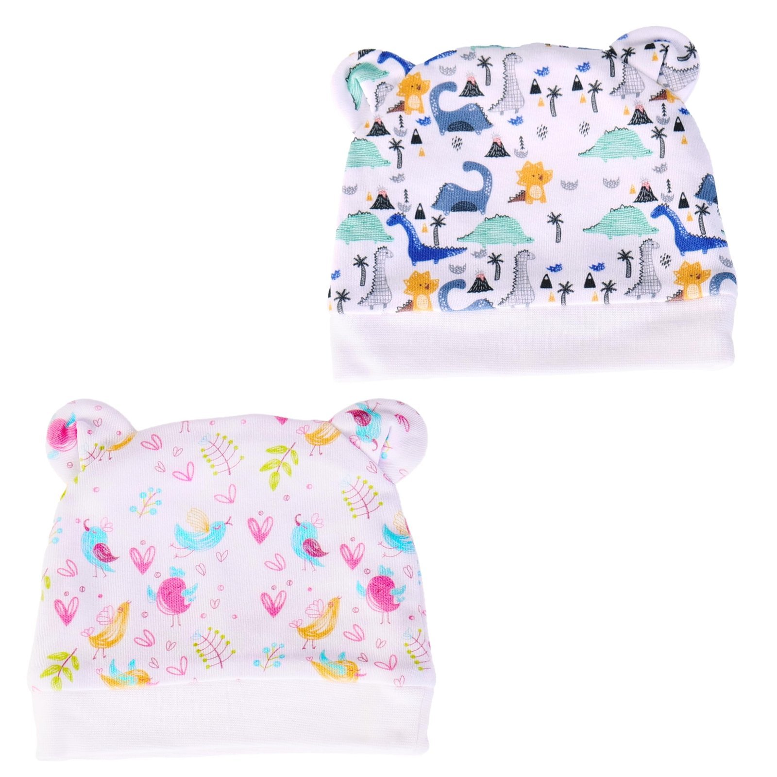 81mqZCzGjDL-1.jpg a baby cherry 100% Organic Cotton Newborn Baby Caps 0-3 Months | Soft & Comfortable | Cotton Cap for Baby | Newborn Cap for Baby Boy & Girl Set of 2 Multicolour - Fast Shipping to USA & Canada - Image 1