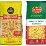 DiSano Pastalicious 100% Durum Wheat Fusilli Pasta, 1kg & Del Monte Food Craft Elbow Pasta, 1kg - Fast Shipping to USA & Canada