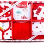 MOM CARE Newborn Baby Gift Set Has All Newborn Baby Essential Clothes in Baby Gift Set for or Girls Unisex 9 pcs (Red) - Fast Shipping to USA & Canada