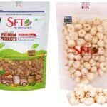 SFT Raisin with Seed (Munakka) Abjosh 1 Kg & Lotus Seed Pop / Gorgon Nut Puffed Kernels (Phool Makhana) Fox Nut Organic (Grade - Big Size) 500Gm - Fast Shipping to USA & Canada