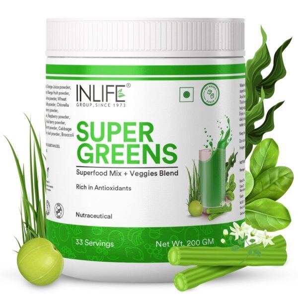 INLIFE Super Greens Powder - 200g - Fast Shipping to USA & Canada