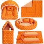 Infantbond Bedding with Net & Blanket (Orange Crown) ? Fast Shipping to USA & Canada