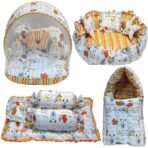 Infantbond Reversible Nest Set with Mattress & Carry Bag (Orange Good Night) ? Fast Shipping to USA & Canada