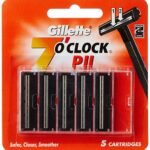 Gillette 7 'O' Clock Pii Cartridge - 5 Count Cartridges, Men - Fast Shipping to USA & Canada