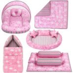 Infantbond Bedding with Mosquito Net (Pink Cloud) ? Fast Shipping to USA & Canada