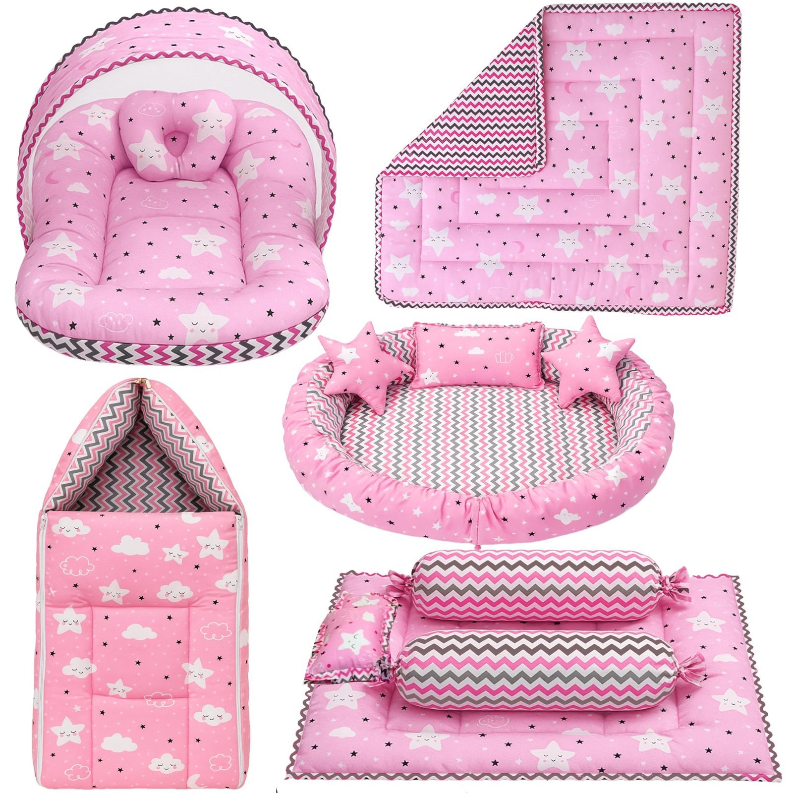 91MC0T40ILL-1.jpg Infantbond Bedding with Mosquito Net (Pink Cloud) ? Fast Shipping to USA & Canada - Image 1