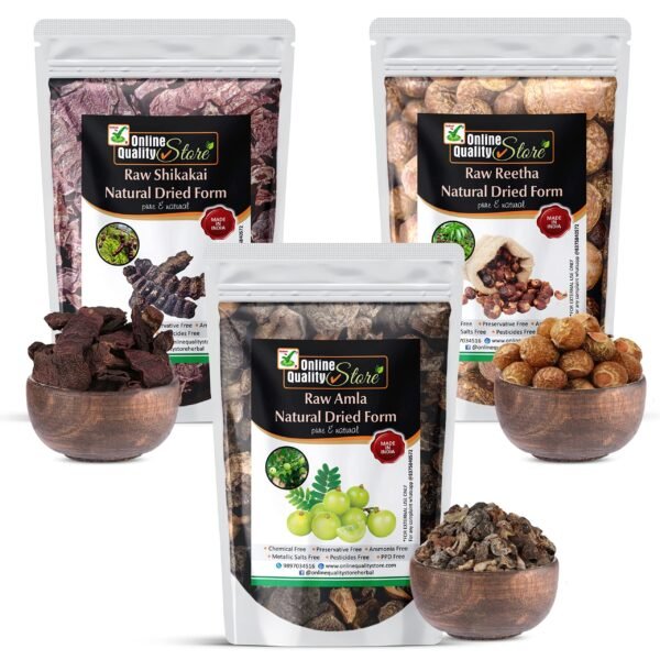 Online Quality Store Reetha Amla Shikakai Raw Form Organic Hair Pack (900g) - Fast Shipping to USA & Canada