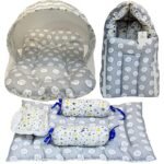 Infantbond Bed Combo with Net & Carry Bag (Sheep Gray) ? Fast Shipping to USA & Canada