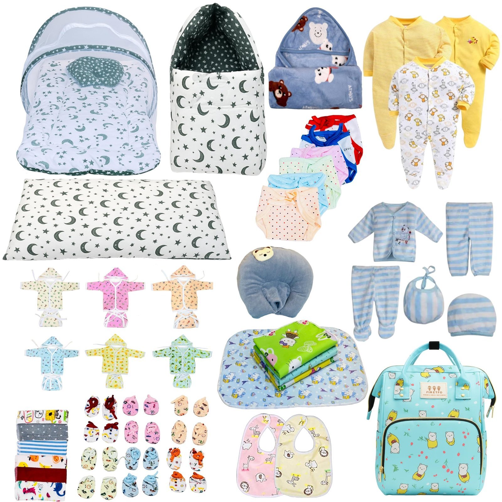 Infantbond 64 in 1 All Season Baby Essentials (Grey Moon) ? Fast Shipping to USA & Canada