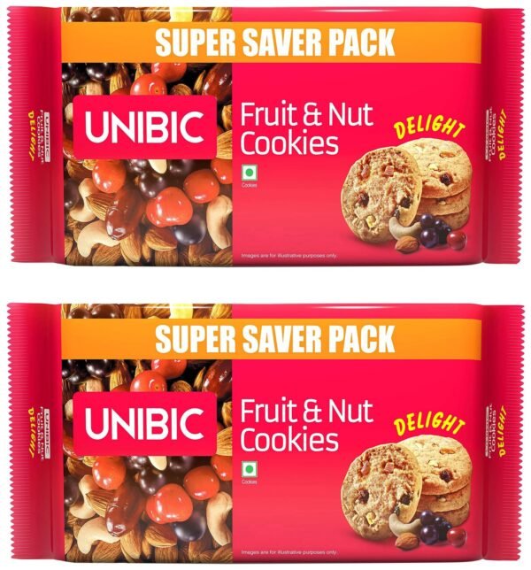 Unibic Fruit & Nut Dry Fruits Cookies, 500 G (Pack Of 2) - Fast Shipping to USA & Canada