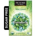 TE-A-ME Ice Mint Green Tea, 18 Bags | Sugar Free Iced Tea | 18 Pyramid Green Tea Bags | Diwali Gift - Fast Shipping to USA & Canada