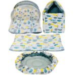 Infantbond Baby Mattress with Net & Nest Bedding (Grey Spiral) ? Fast Shipping to USA & Canada