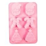 HUSAINIMART | 6 Cavity Christmas Silicone Mould 3D Christmas Molds Santa Claus Bells Xmas Tree Shape for DIY Baking Chocolate Candy Cake Jello Cupcake Muffin Jello Mousse Candle Wax Melts - Fast Shipping to USA & Canada - Image 2