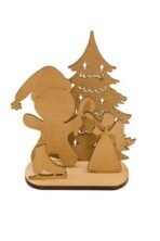 GreyArt DIY Christmas Wooden Painting Kit for Kids | MDF 3D Christmas Tree Craft Set with Gingerbread Man & Angel Cutouts | Includes Paints & Brush | Easy to Assemble Holiday Activity Kit for Boys & Girls - Fast Shipping to USA & Canada - Image 4