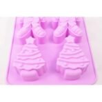 HUSAINIMART | 6 Cavity Christmas Silicone Mould 3D Christmas Molds Santa Claus Bells Xmas Tree Shape for DIY Baking Chocolate Candy Cake Jello Cupcake Muffin Jello Mousse Candle Wax Melts - Fast Shipping to USA & Canada - Image 6