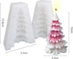 Christmas Tree Silicone Candle Mould 3D Xmas Pine Tree Mold for Making Scented Candle DIY Waxmelts Aromatherapy Epoxy Resin Casting Home Decor Soap Cake Chocolate Christmas Party Gift Plaster Polymer Clay - Fast Shipping to USA & Canada - Image 3