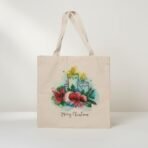 Itsy Bitsy Christmas Pre-Printed Colour Your Own Tote Bag Christmas Candles | DIY Holiday Craft for Kids & Adults | 12.75 x 12.75 Inch Fabric Bag 1pc - Fast Shipping to USA & Canada - Image 3