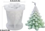 Christmas Tree Candle Mold I 3D Fondant Silicone Scented Wax Mould I Succulent Molds | Handmade Candles Making | for Mousse Dessert Soap Cake DIY Decorating - Fast Shipping to USA & Canada - Image 6
