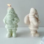 Christmas Santa Claus Silicone Candle Mould, Cake Cupcake Jelly Pudding Topper, Scented or Unscented Aromatherapy Candle Mould, Soy Wax Candle, DIY Craft Projects SLH 933 (Pack of 1) - Fast Shipping to USA & Canada - Image 6