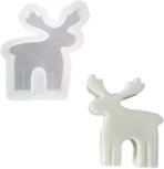 Christmas Elk Candle Mould Christmas Reindeer Elk Shape Silicone Mold for Xmas Candle Making Wax Melts Aromatherapy Car Freshie Soap Resin Casting Molds Christmas Candle Molds - Fast Shipping to USA & Canada