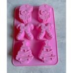 HUSAINIMART | 6 Cavity Christmas Silicone Mould 3D Christmas Molds Santa Claus Bells Xmas Tree Shape for DIY Baking Chocolate Candy Cake Jello Cupcake Muffin Jello Mousse Candle Wax Melts - Fast Shipping to USA & Canada - Image 3