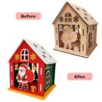 Webby Wooden Christmas House Paint Kit | DIY Christmas Hut Decoration | Arts and Crafts | Colour Painting | Santa Theme Craft Gift Set for Kids - Fast Shipping to USA & Canada - Image 3