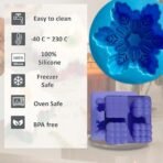 MoldBerry Silicone Candle Mould Combo | 3D Bubble & Snowflake Candle Molds for Candle Making | Christmas, Diwali & Gift Set | Reusable DIY Soy Wax Candle, Baking, Jelly, Soap Moulds ? Pack of 2 - Fast Shipping to USA & Canada - Image 5