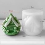 3D Christmas House Silicone Mould Christmas House Candle Molds for Baking Chocolate Candy Xmas Cake Theme Decoration Cupcake Candle Wax Melts Aromatherapy Gypsum Molds - Fast Shipping to USA & Canada - Image 3