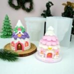 3D Christmas Pointed Pine House Tree Silicone Candle Mould, Cake Cupcake Jelly Pudding Topper, Scented or Unscented Aromatherapy Candle Mould, Soy Wax Candle, DIY Craft Projects SLH 930240 (PACK OF 1) - Fast Shipping to USA & Canada - Image 6