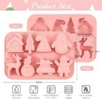 Silicone Mould, Snowman Christmas Tree Moulds, 3D Reindeer, Snowman,Tree, Mountain, Car,Reindeer, Santa Claus, House, Penguin, Shape Mold for DIY Handmade Soap Candles Jelly Fondant,Gummy - Fast Shipping to USA & Canada - Image 3